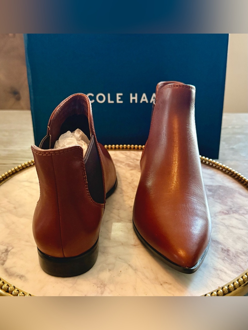 Cole Haan Women’s Brown Leather Chukka Boots/Booties | SZ. 7 (NWB) - Picture 8 of 9